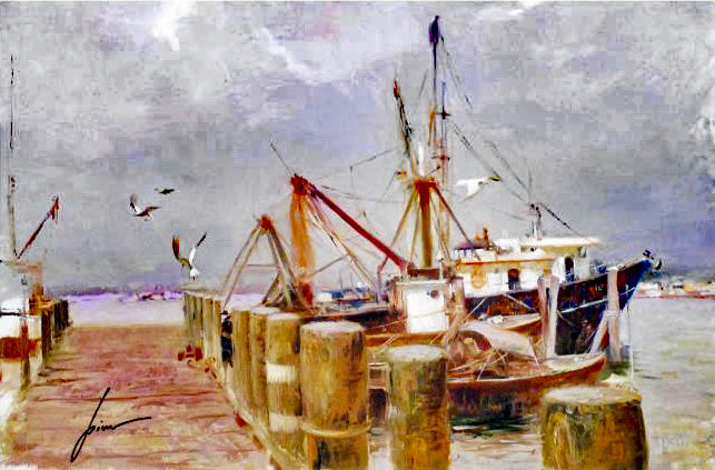 Safe Harbor Pino Daeni Giclée Print Artist Hand Signed and Numbered