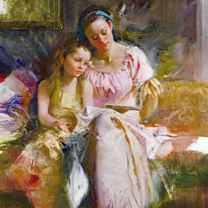 Bedtime Stories Pino Daeni Giclée Print Artist Hand Signed and Numbered