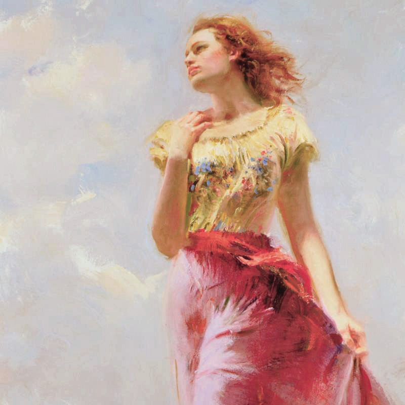 Wind Swept Pino Daeni Giclée Print Artist Hand Signed and Numbered