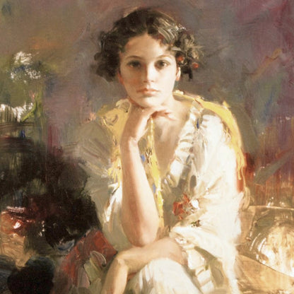 Yellow Shawl Pino Daeni Giclée Print Artist Hand Signed and Numbered