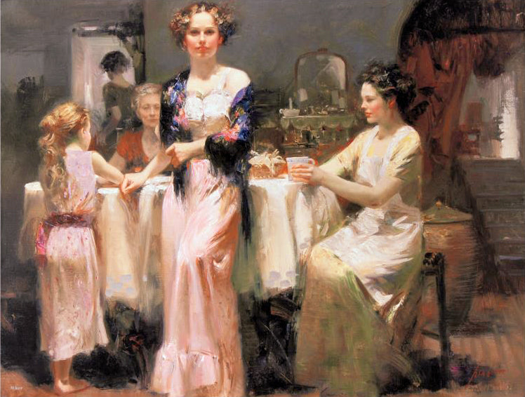 The Gathering Pino Daeni Canvas Giclée Print Artist Hand Signed and Numbered