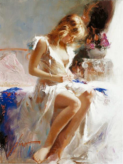 Early Morning Pino Daeni Giclee on Canvas Hand Signed and Numbered