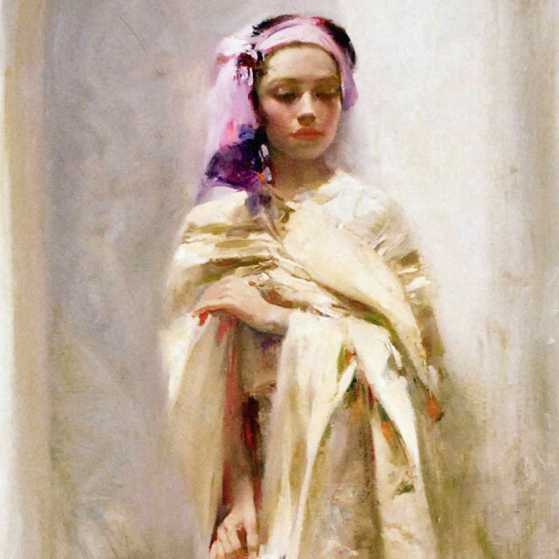 The Silk Shawl Pino Daeni Giclée Print Artist Hand Signed and Numbered