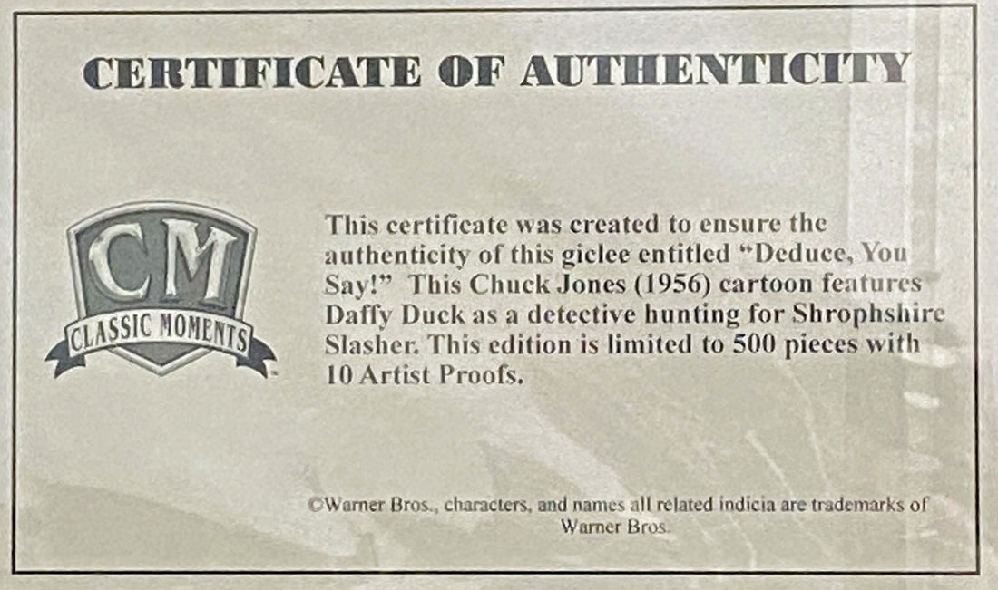 Deduce, You Say! Limited Edition Giclée on Paper by Warner Bros. Numbered