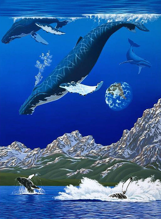 Dance of the Humpback William Schimmel Artist Proof Serigraph Print Artist Hand Signed and AP Numbered