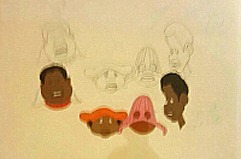 Fat Albert and the Cosby Kids Filmation Original Production Animation Cel Hand Painted and Matching Production Drawing