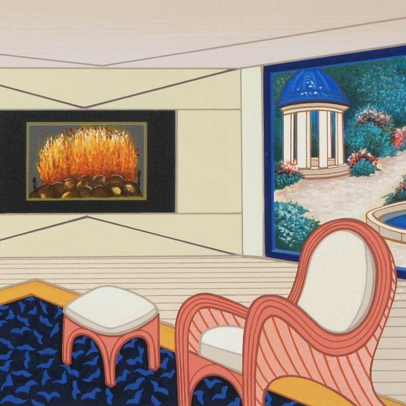 Villa in Big Sur Fanch Ledan Serigraph Print Artist Hand Signed and Numbered