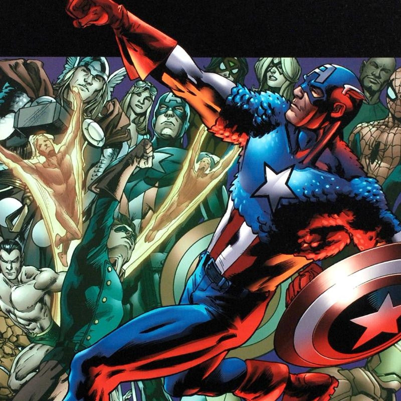 Captain America Man Out Of Time 5 Marvel Comics Artist Bryan Hitch Canvas Giclée Print Numbered