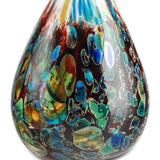 Glass Eye Studio Raindrop Orchid Pixie Vase Hand Blown Glass Sculpture Artist Hand Signed Containing Volcanic Ash from the Eruption of Mount St Helen