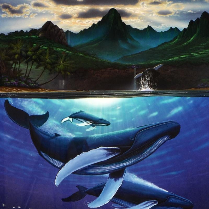 Dawn of Creation Wyland Fine Art Lithograph Print Artist Hand Signed Numbered and Framed