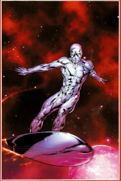 Silver Surfer Marvel Collector Covers Series Lithocel Diptych Print Numbered and Matted