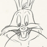Bugs Bunny Friz Freleng Original Pencil Sketch Artist Hand Signed