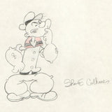 Popeye James Culhane Original Pencil Production Drawing on Studio Paper Artist Hand Signed