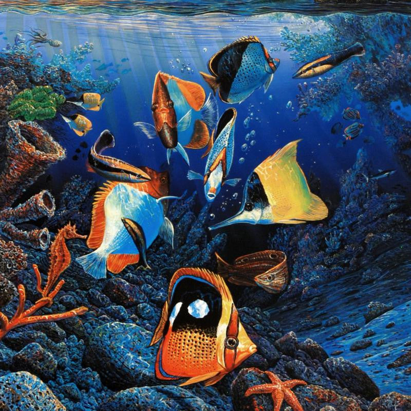 Undersea Waltz Robert Lyn Nelson Mixed Media Print Artist Hand Signed and Numbered