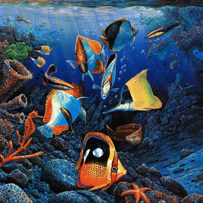 Undersea Waltz Robert Lyn Nelson Mixed Media Print Artist Hand Signed and Numbered