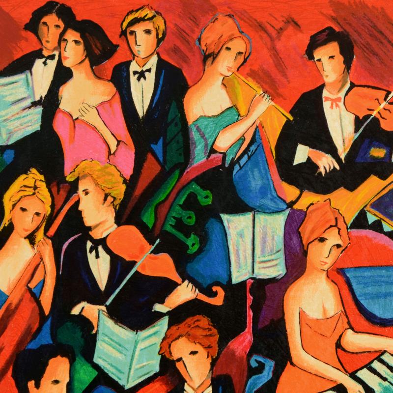 The Orchestra Philip Maxwell Fine Art Canvas Serigraph Print Artist Hand Signed and Numbered