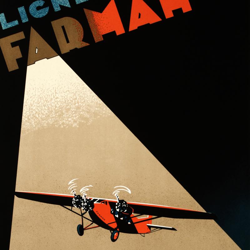 Farman Airlines RE Society Hand Pulled Lithograph Print Hand Signed and Numbered