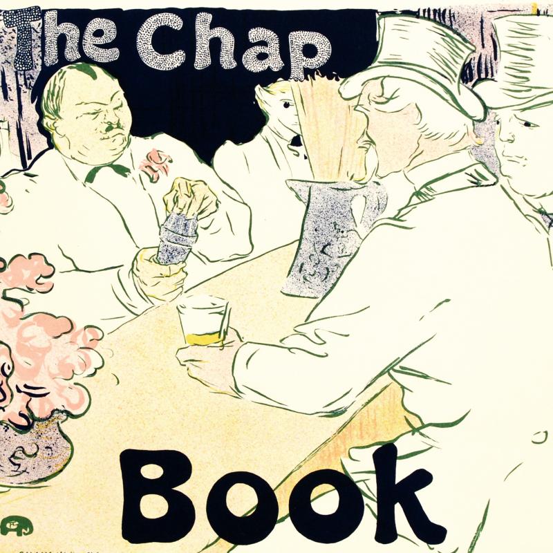 The Chap Book RE Society Hand Pulled Fine Art Lithograph Print Lithographer Hand Signed and Numbered