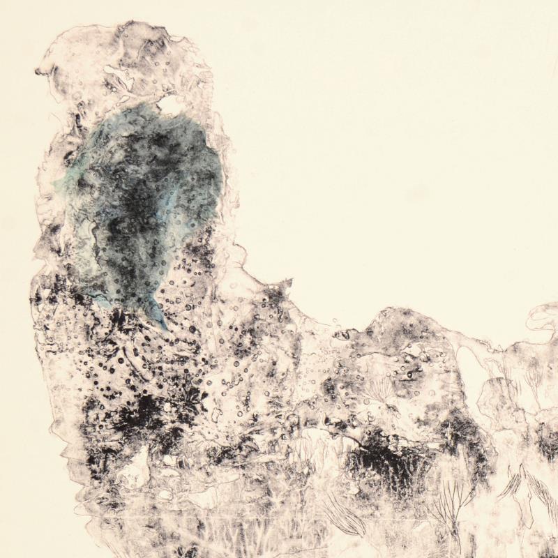 Abstract I Lebadang Hand Water Colored Lithograph Print Artist Plate Signed and Numbered