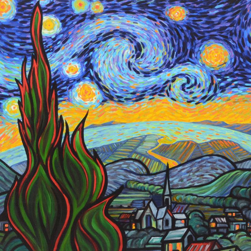Starry Night Attack Charles Lynn Bragg Canvas Giclée Print Artist Hand Signed and Numbered