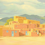 Approaching Storm Over Taos Pueblos Lorna Patrick Serigraph Print Artist Hand Signed and Numbered