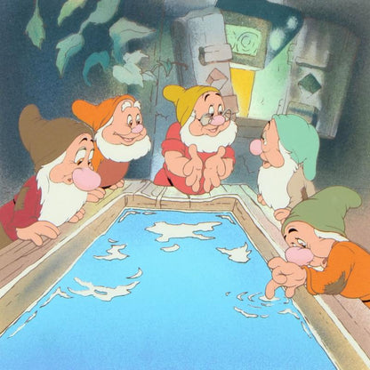 Snow White and the Seven Dwarfs Disney Studios Serigraph Framed
