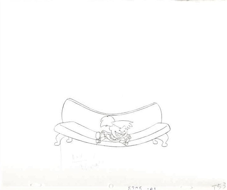 The Pink Panther Show MGM United Artists Production Animation Cel and Paired Pencil Sketch
