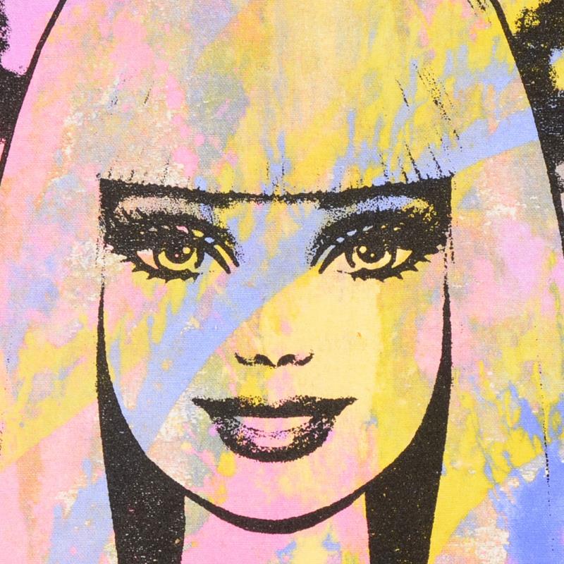 Barbie Gail Rodgers Acrylic Silkscreen Painting on Canvas Artist Hand Signed
