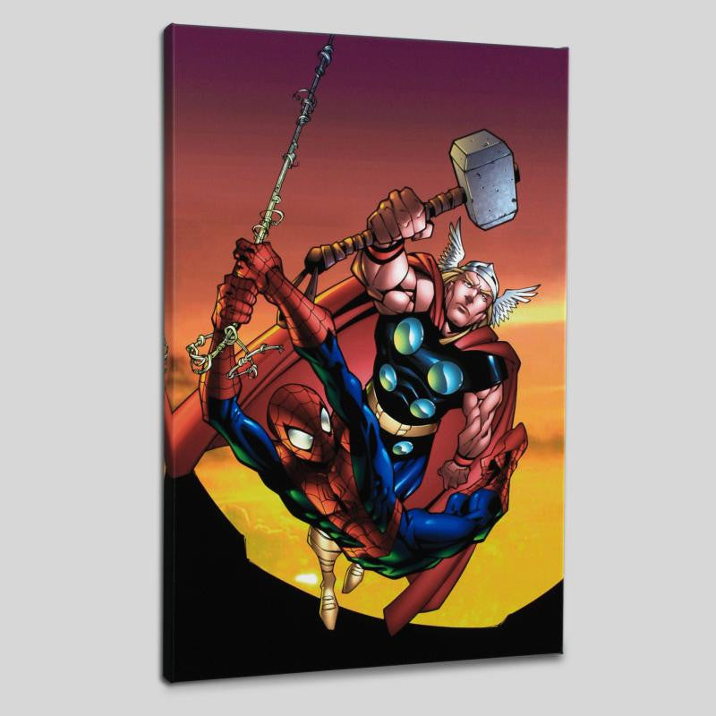 Marvel Age Spider Man Team Up 4 Marvel Comics Artist Randy Green Canvas Giclée Print Numbered