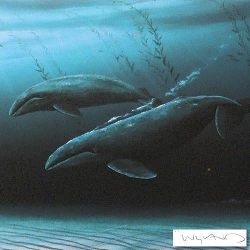 Annual Migration 1 &amp; 2 Wyland Mixed Media Prints Artist Hand Signed and Numbered