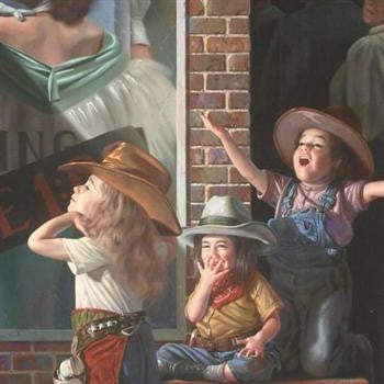 Matinee Bob Byerley Hand Embellished Canvas Giclée Print Artist Hand Signed and Numbered