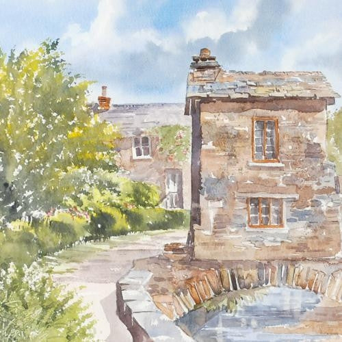 Ambleside Cumbria Martin Goode Watercolor Painting Artist Hand Signed Framed