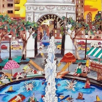 Summer in NYC Linnea Pergola Canvas Giclée Print Artist Hand Signed and Numbered