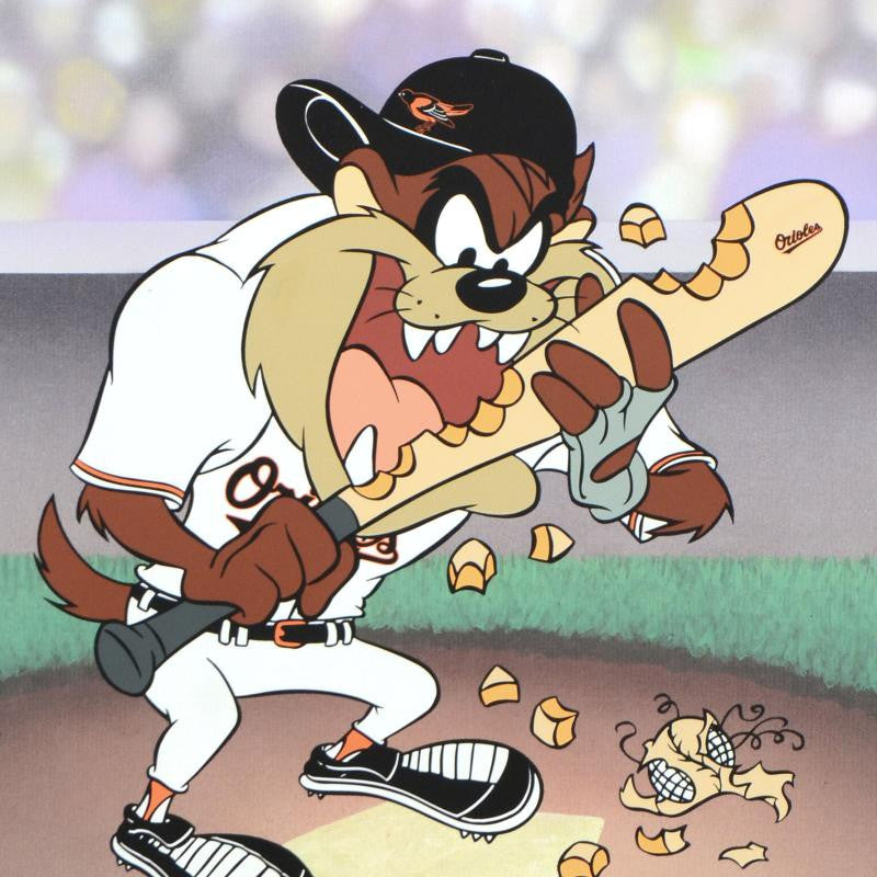 Taz Orioles Warner Bros Giclee Print with WB MLB Seals