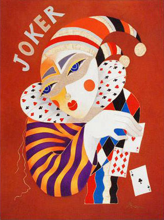 The Joker is Wild Arbe Ara Berberyan Canvas Giclée Print Artist Hand Signed and Numbered