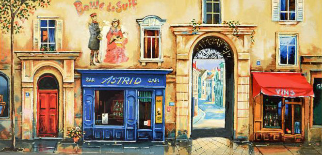 Bar Astrid Alexander Borewko Artist Proof Serigraph Artist Hand Signed and AP Numbered