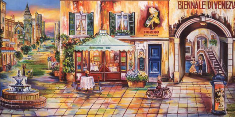 Nightlife Alexander Borewko Canvas Giclee Artist Hand Signed and Numbered