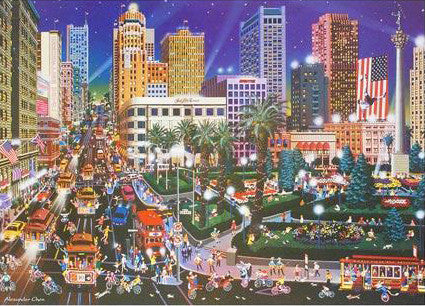 Union Square Alexander Chen Offset Lithograph Print Artist Hand Signed and Numbered