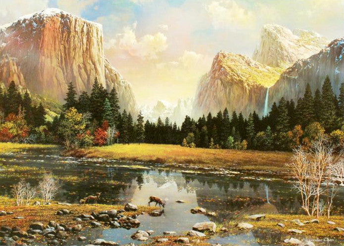 Yosemite Splendor Alexander Chen Offset Lithograph Print Artist Hand Signed and Numbered
