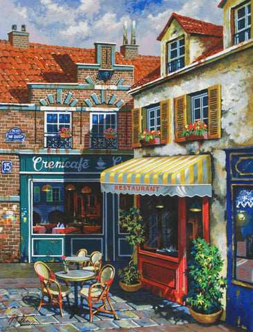 La Ruelle Anatoly Metlan Artist Proof Lithograph Print Artist Hand Signed and AP Numbered