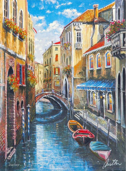 Venice Anatoly Metlan Lithograph Print Artist Hand Signed and Numbered