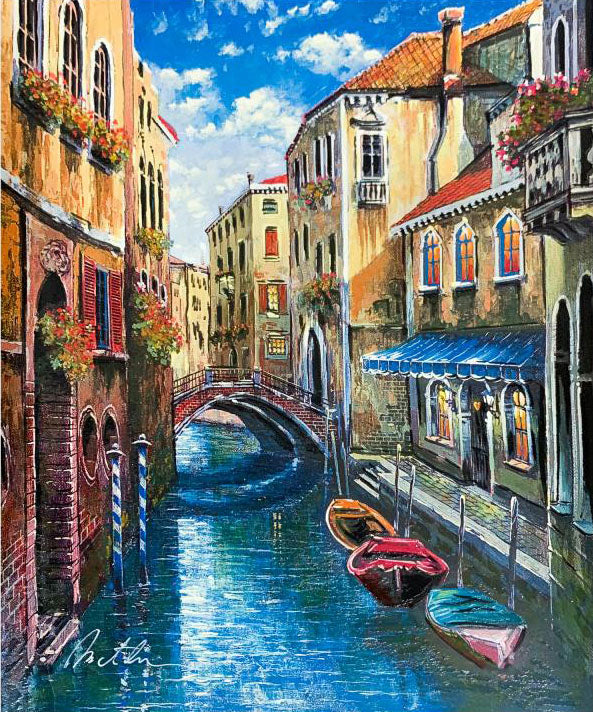 Venice Anatoly Metlan Serigraph Print Artist Hand Signed and Numbered