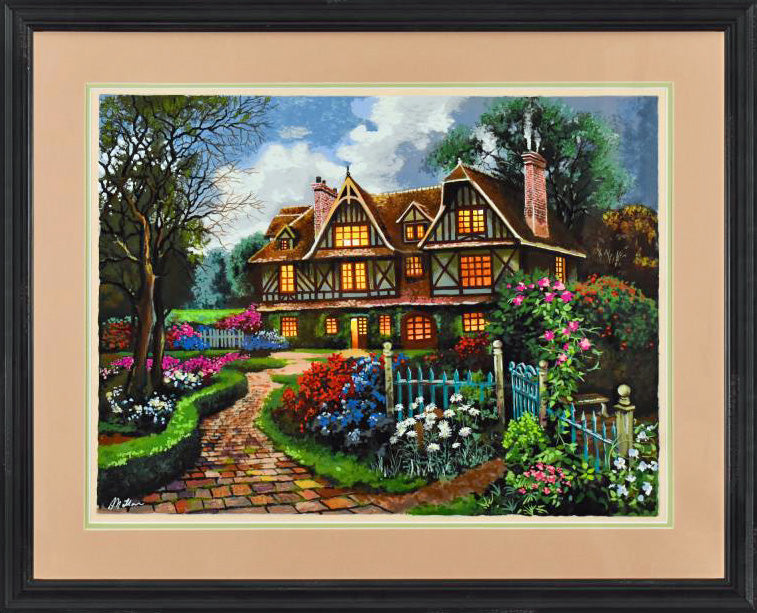 Country Cottage Anatoly Metlan Serigraph Print Artist Hand Signed and Numbered