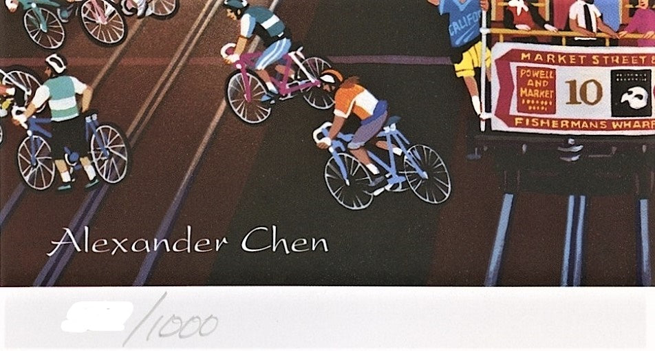 Union Square Alexander Chen Offset Lithograph Print Artist Hand Signed and Numbered