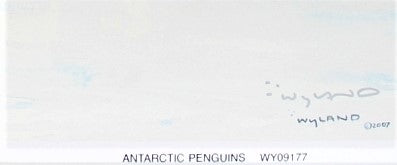 Antarctic Penguins Wyland Canvas Giclée Print Artist Hand Signed and Numbered