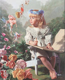 Naming of the Flowers Bob Byerley Hand Embellished Canvas Giclée Print Artist Hand Signed and Numbered