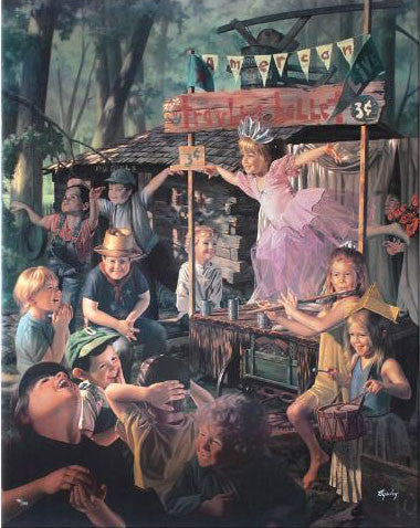 Travelling Ballet Bob Byerley Hand Embellished Canvas Giclée Print Artist Hand Signed and Numbered
