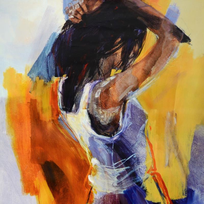 Lady in Blue Christine Comyn Giclée Print on Canvas Artist Hand Signed and Numbered