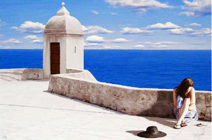 Cote D Azur Chris Dellorco Canvas Giclée Print Artist Hand Signed and Numbered