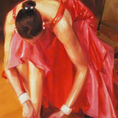 Thinking Pink Carrie Graber Canvas Giclée Print Artist Hand Signed and Numbered